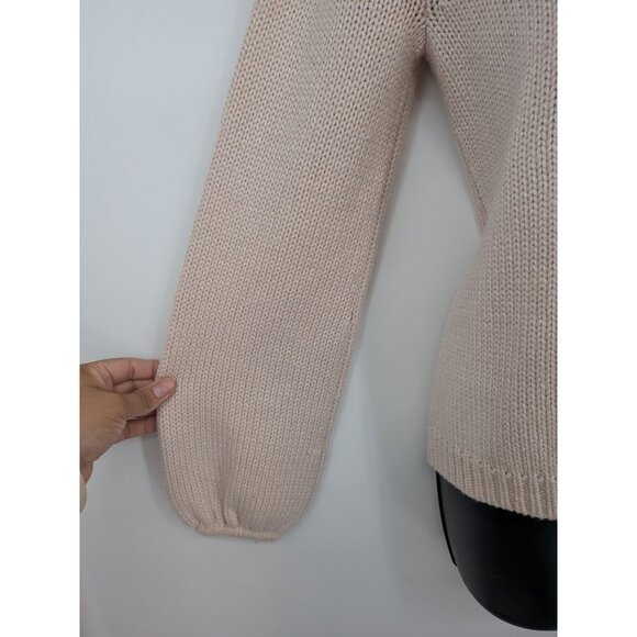 Y2K Moda International Chunky Bobble Knit Lace Up Sweater Women Size M Cottage - Picture 5 of 12